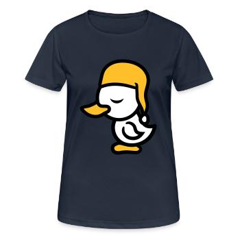 muetze muede bett schlafen schlafmuetze abend erho - Frauen T-Shirt atmungsaktiv - Dunkelnavy - Vorne - AI Model Female 172 light (172cm)