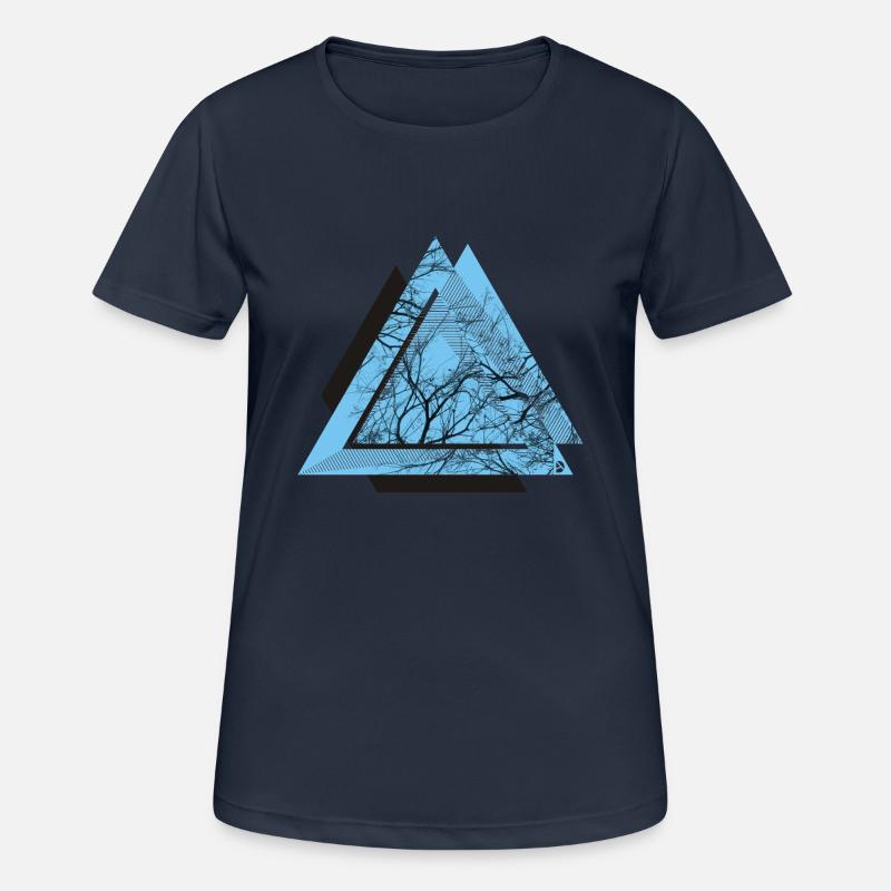 AD Triangle Black - Women's Breathable T-Shirt - dark navy