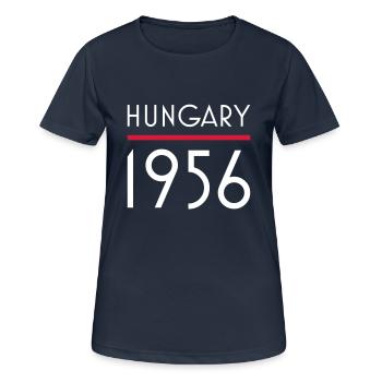 Hungary 1956 anticommunism - Women's Breathable T-Shirt - dark navy - Front - AI Model Female 172 light (172cm)