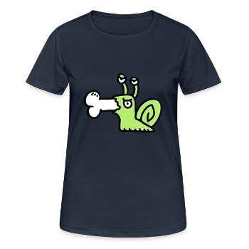 Carnivore ver 3 - T-shirt respirant Femme - bleu marine foncé - Devant - AI Model Female 172 light (172cm)