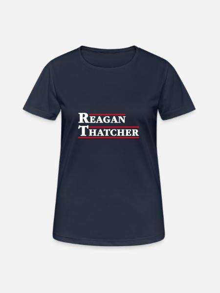 Reagan et Thatcher - T-shirt respirant Femme - bleu marine foncé