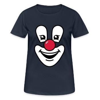 Clown - T-shirt respirant Femme - bleu marine foncé - Devant - AI Model Female 172 light (172cm)