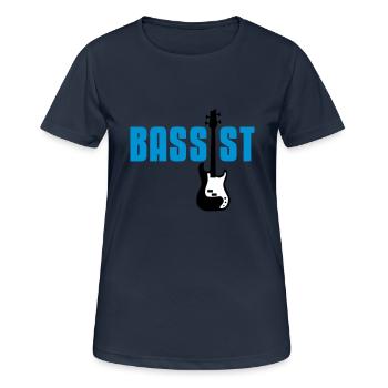 bassist - T-shirt respirant Femme - bleu marine foncé - Devant - AI Model Female 172 light (172cm)