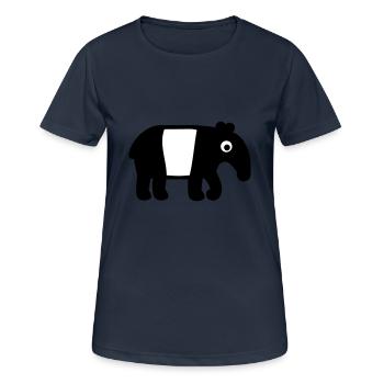 Tapir - Frauen T-Shirt atmungsaktiv - Dunkelnavy - Vorne - AI Model Female 172 light (172cm)