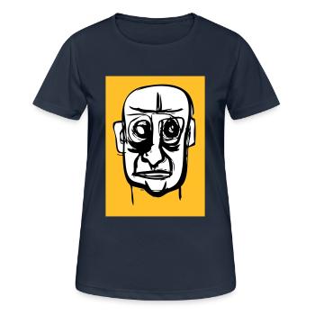 Kaput Gesicht - Frauen T-Shirt atmungsaktiv - Dunkelnavy - Vorne - AI Model Female 172 light (172cm)