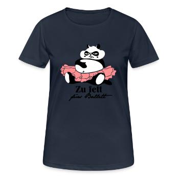 Zu fett fürs Ballett - Frauen T-Shirt atmungsaktiv - Dunkelnavy - Vorne - AI Model Female 172 light (172cm)