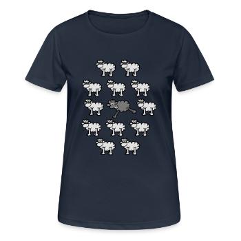 be different - Frauen T-Shirt atmungsaktiv - Dunkelnavy - Vorne - AI Model Female 172 light (172cm)