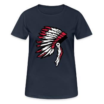 Indian hairstyle Indian chef - Women's Breathable T-Shirt - dark navy - Front - AI Model Female 172 light (172cm)