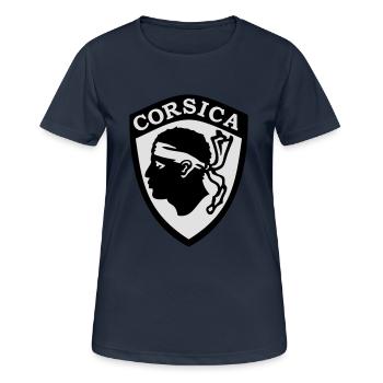Korsika Blason - Frauen T-Shirt atmungsaktiv - Dunkelnavy - Vorne - AI Model Female 172 light (172cm)