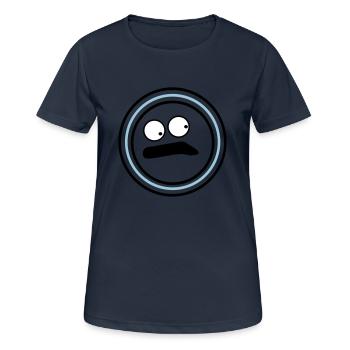 Cute emotional face huh - Women's Breathable T-Shirt - dark navy - Front - AI Model Female 172 light (172cm)