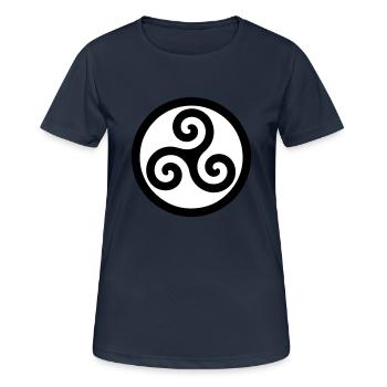 symbole celte - Women's Breathable T-Shirt - dark navy - Front - AI Model Female 172 light (172cm)