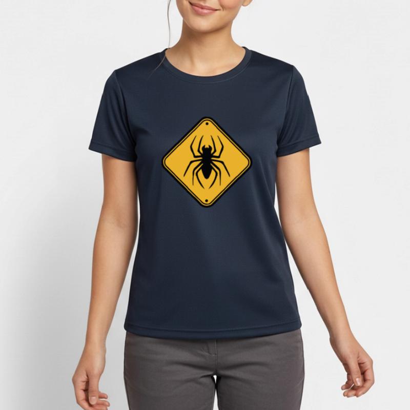 shield warning caution hazard caution zone spider Women's Breathable T-Shirt