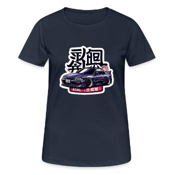 Purple Power - Frauen T-Shirt atmungsaktiv - Dunkelnavy - Vorne - AI Model Female 172 light (172cm)