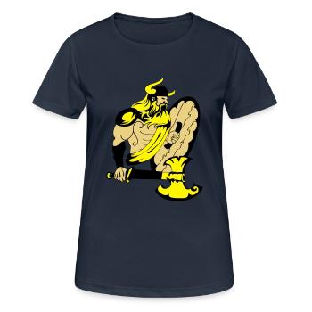 wikinger - Frauen T-Shirt atmungsaktiv - Dunkelnavy - Vorne - AI Model Female 172 light (172cm)