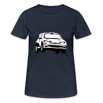 Rallye, Rallyeauto, Rennauto - Frauen T-Shirt atmungsaktiv - Dunkelnavy - Vorne - AI Model Female 172 light (172cm)
