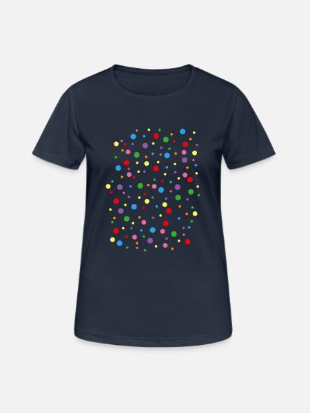 Konfetti - Frauen T-Shirt atmungsaktiv - Dunkelnavy
