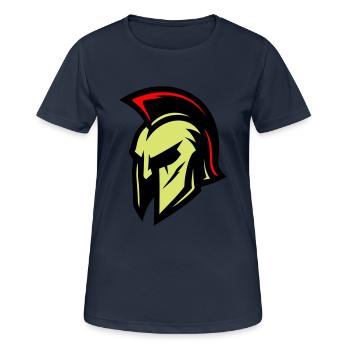 Casque de gladiateur Sparta - T-shirt respirant Femme - bleu marine foncé - Devant - AI Model Female 172 light (172cm)