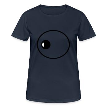 Auge - Frauen T-Shirt atmungsaktiv - Dunkelnavy - Vorne - AI Model Female 172 light (172cm)