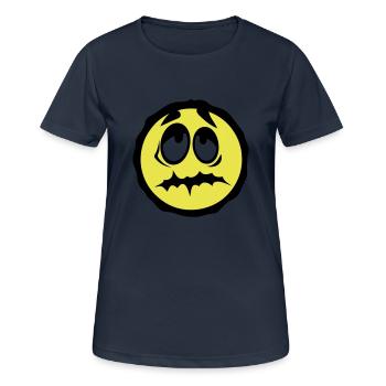 smiley old fatigue - Women's Breathable T-Shirt - dark navy - Front - AI Model Female 172 light (172cm)