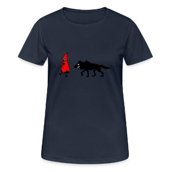 chaperon rouge - T-shirt respirant Femme - bleu marine foncé - Devant - AI Model Female 172 light (172cm)