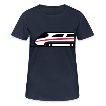 Express Train Logo - Women's Breathable T-Shirt - dark navy - Front - AI Model Female 172 light (172cm)