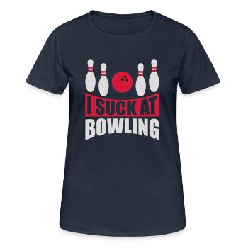 Je suis nul au bowling - T-shirt respirant Femme - bleu marine foncé - Devant - AI Model Female 172 light (172cm)