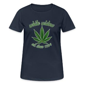 white widow -est. since 1994 - Women's Breathable T-Shirt - dark navy - Front - AI Model Female 172 light (172cm)