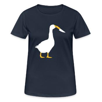 Oie armée dangereuse - T-shirt respirant Femme - bleu marine foncé - Devant - AI Model Female 172 light (172cm)
