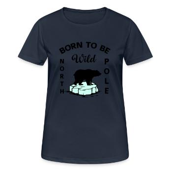 Polar Bear Wilderness Antarctica - Women's Breathable T-Shirt - dark navy - Front - AI Model Female 172 light (172cm)