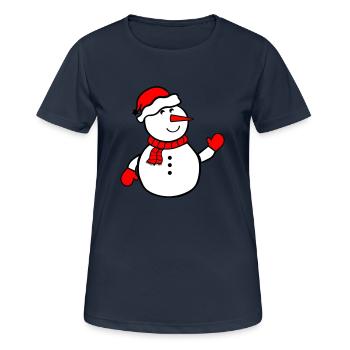 snowman - Women's Breathable T-Shirt - dark navy - Front - AI Model Female 172 light (172cm)