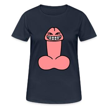 cheeky_penis - Frauen T-Shirt atmungsaktiv - Dunkelnavy - Vorne - AI Model Female 172 light (172cm)