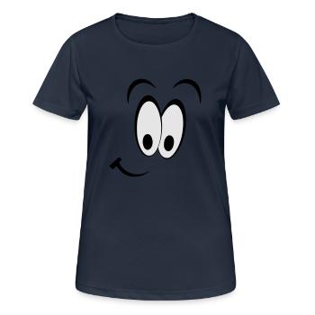 SMILEY - Frauen T-Shirt atmungsaktiv - Dunkelnavy - Vorne - AI Model Female 172 light (172cm)