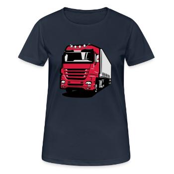 Camion camion - T-shirt respirant Femme - bleu marine foncé - Devant - AI Model Female 172 light (172cm)