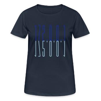 Bleu 127 0 - T-shirt respirant Femme - bleu marine foncé - Devant - AI Model Female 172 light (172cm)