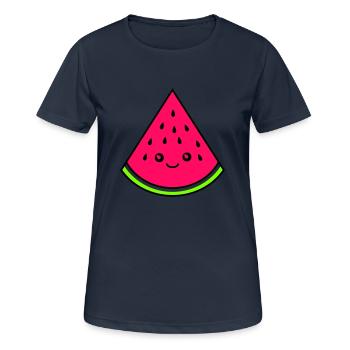 melone lustig - Frauen T-Shirt atmungsaktiv - Dunkelnavy - Vorne - AI Model Female 172 light (172cm)