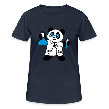 Scientifique Panda - T-shirt respirant Femme - bleu marine foncé - Devant - AI Model Female 172 light (172cm)