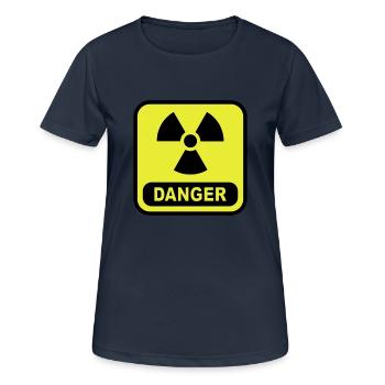Danger Atom - Frauen T-Shirt atmungsaktiv - Dunkelnavy - Vorne - AI Model Female 172 light (172cm)