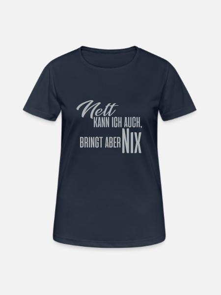 Nett Kann Ich auch - Frauen T-Shirt atmungsaktiv - Dunkelnavy