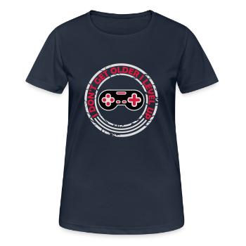 Vieillir - T-shirt respirant Femme - bleu marine foncé - Devant - AI Model Female 172 light (172cm)