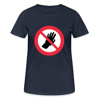 Please don't touch me - Autism - Asperger - Women's Breathable T-Shirt - dark navy - Front - AI Model Female 172 light (172cm)
