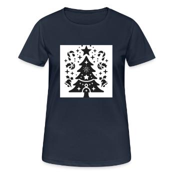 Christmas - Frauen T-Shirt atmungsaktiv - Dunkelnavy - Vorne - AI Model Female 172 light (172cm)