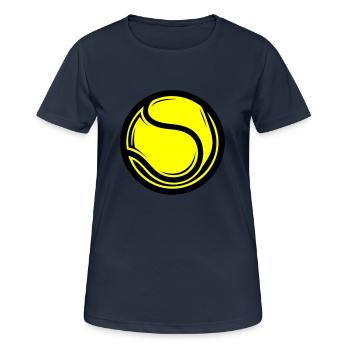 Tennisball Symbol - Frauen T-Shirt atmungsaktiv - Dunkelnavy - Vorne - AI Model Female 172 light (172cm)