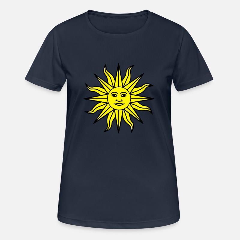 Sun Face - Women's Breathable T-Shirt - dark navy