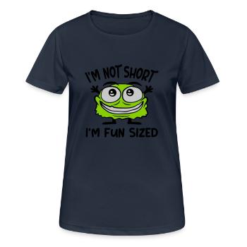 Not short fun sized - Frauen T-Shirt atmungsaktiv - Dunkelnavy - Vorne - AI Model Female 172 light (172cm)