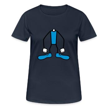 corps debout sans dessin animé clipart tête - T-shirt respirant Femme - bleu marine foncé - Devant - AI Model Female 172 light (172cm)