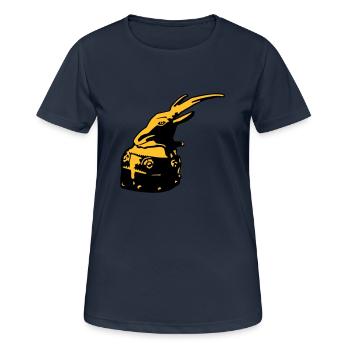 Albanian helmet from Skanderbeg Tirana Albania - Women's Breathable T-Shirt - dark navy - Front - AI Model Female 172 light (172cm)