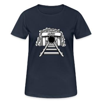 Mining mine entrance - Women's Breathable T-Shirt - dark navy - Front - AI Model Female 172 light (172cm)