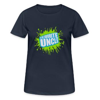 at The Favorite Uncle - Women's Breathable T-Shirt - dark navy - Front - AI Model Female 172 light (172cm)