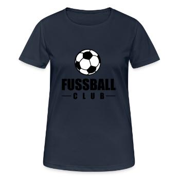 fussball club - Frauen T-Shirt atmungsaktiv - Dunkelnavy - Vorne - AI Model Female 172 light (172cm)