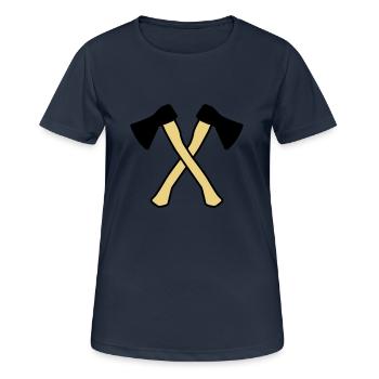 aexte icon - Frauen T-Shirt atmungsaktiv - Dunkelnavy - Vorne - AI Model Female 172 light (172cm)